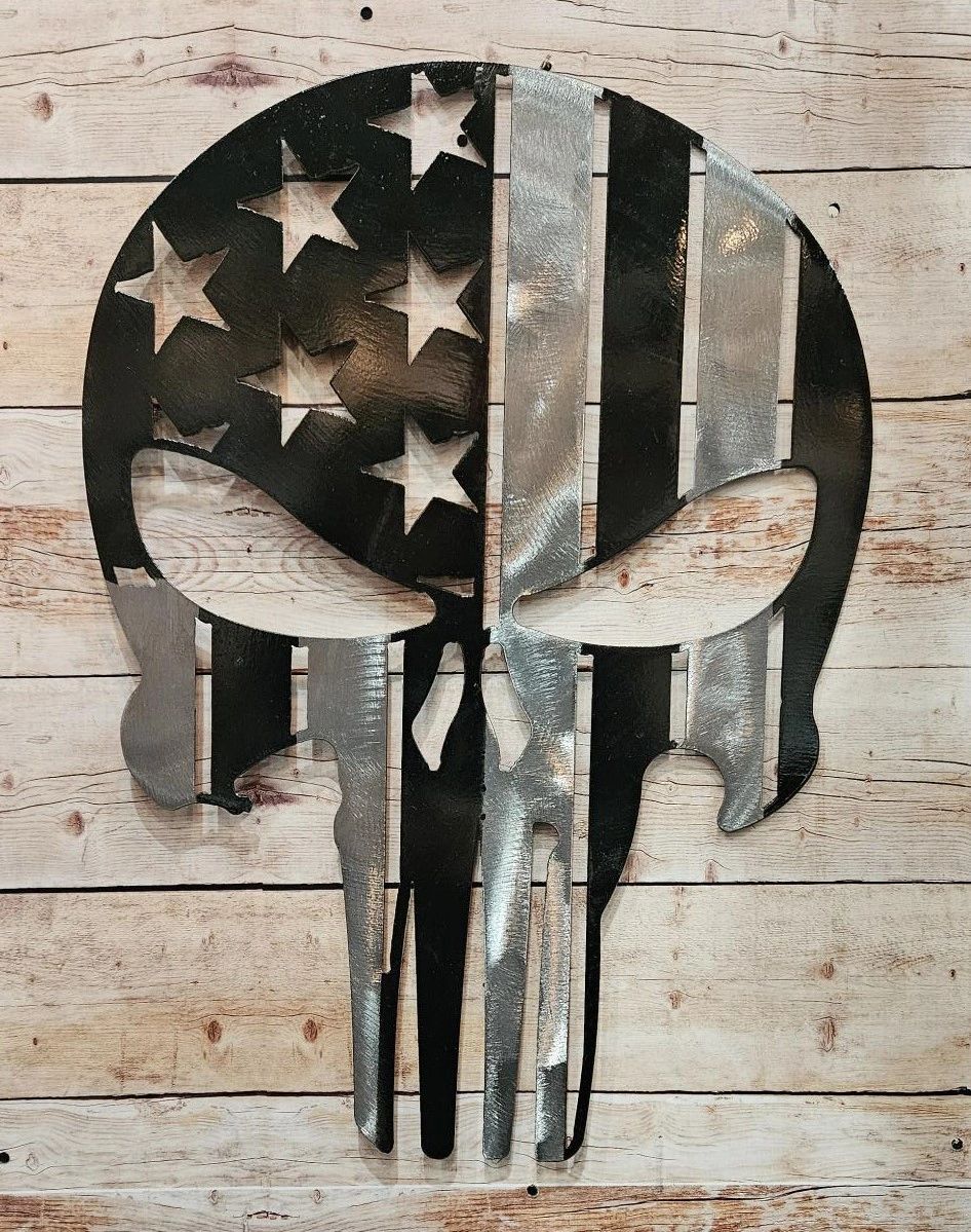 Punisher Skull - Black and Silver