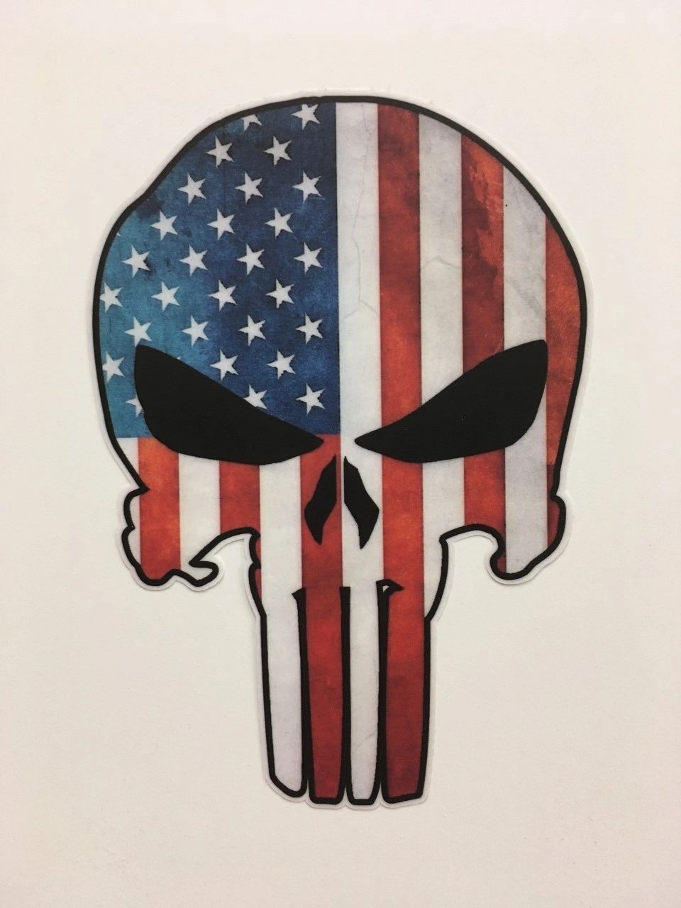 Punisher Skull Red White & Blue - Decals