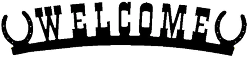 Arched Welcome Sign Horse Shoe