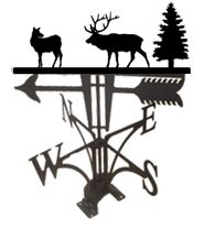 ELK-PINE TREE METAL WEATHERVANE