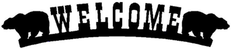 Arched Welcome Sign Grizzly