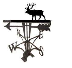 Majestic Elk Silhouette Steel Weathervane main image 1