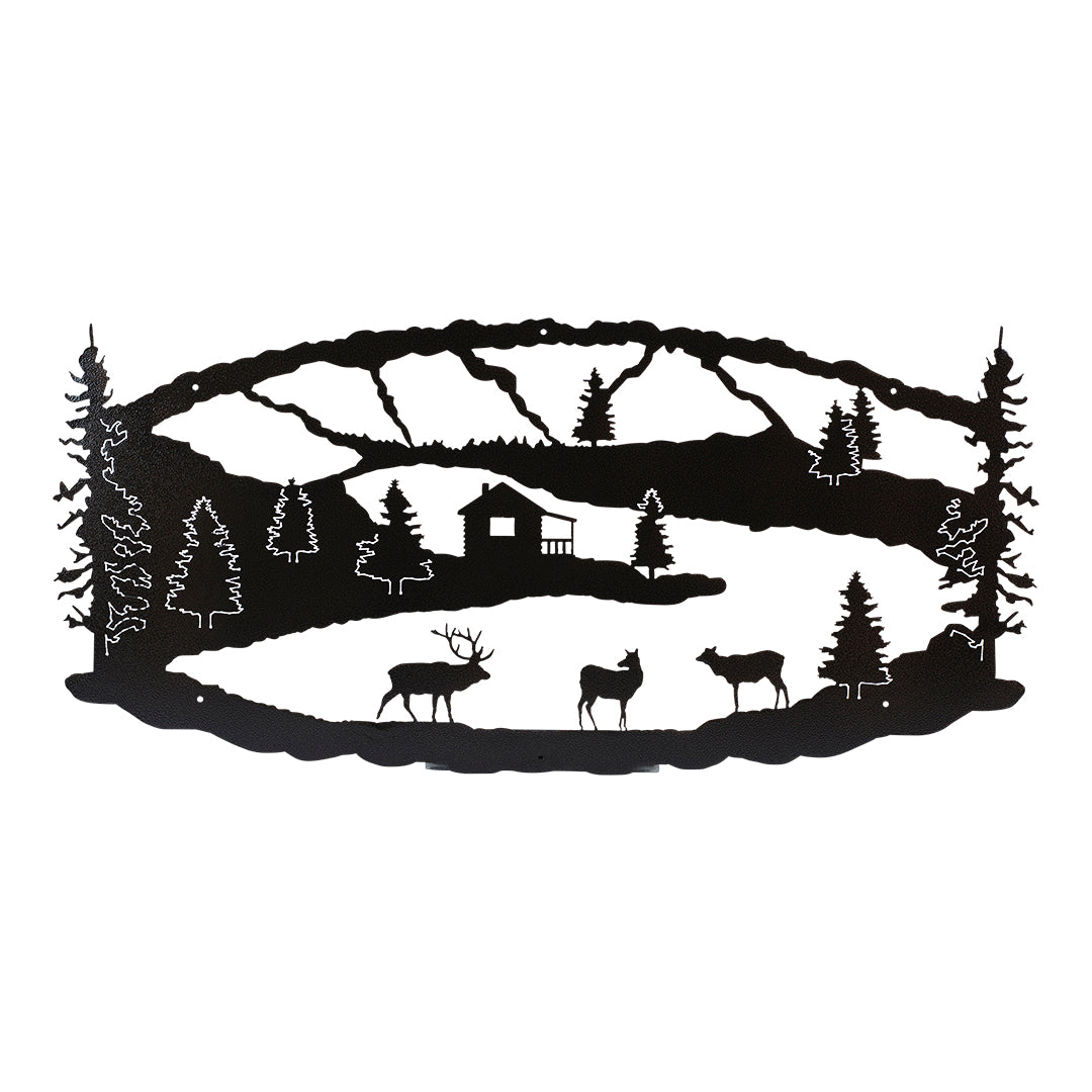 Cozy Cabin Wall Hanging W/Elk