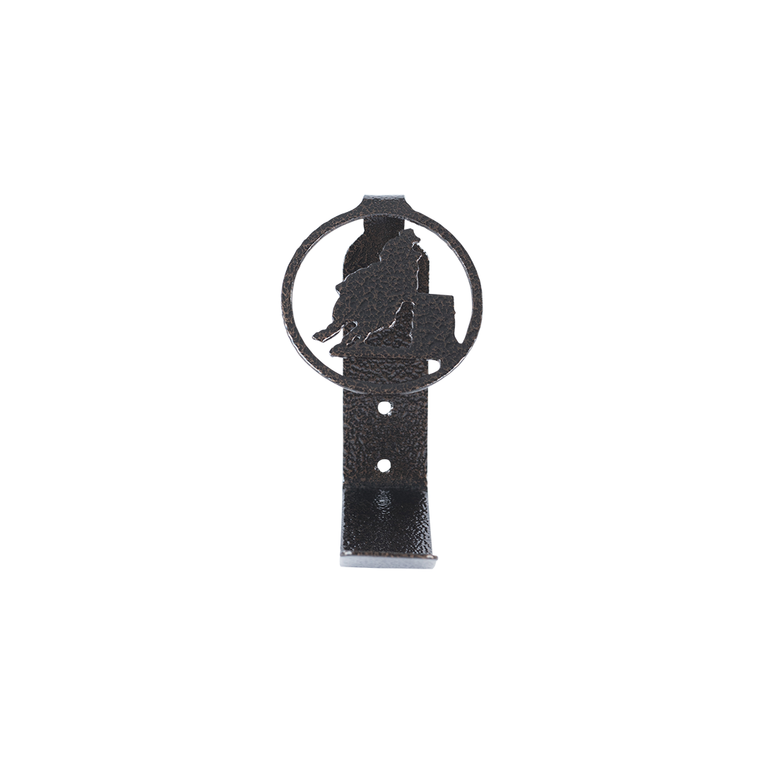 Cutting Horse Hat Hook - Textured Black Steel - Black Hammer, hand-made steel by Allwayz Mags