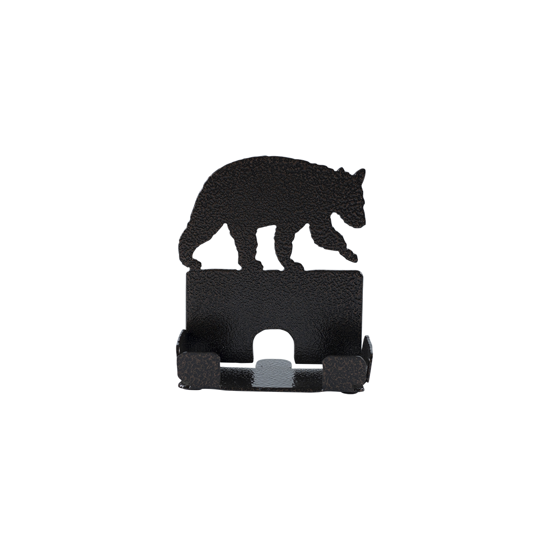 Bear Business Card Holder - Textured Black Steel - Coppervein, hand-made steel by Allwayz Mags