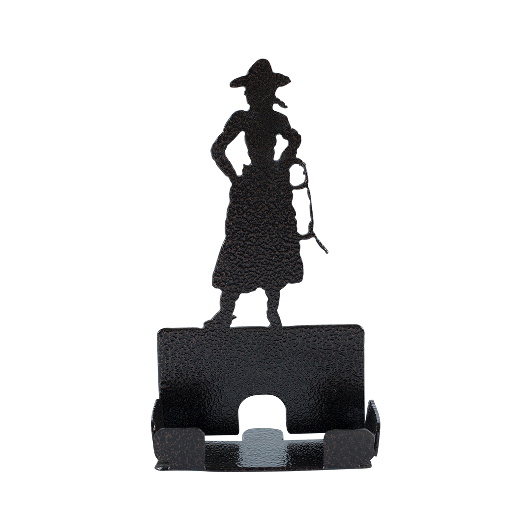 Cowgirl Business Card Holder - Textured Black Steel - Coppervein, hand-made steel by Allwayz Mags