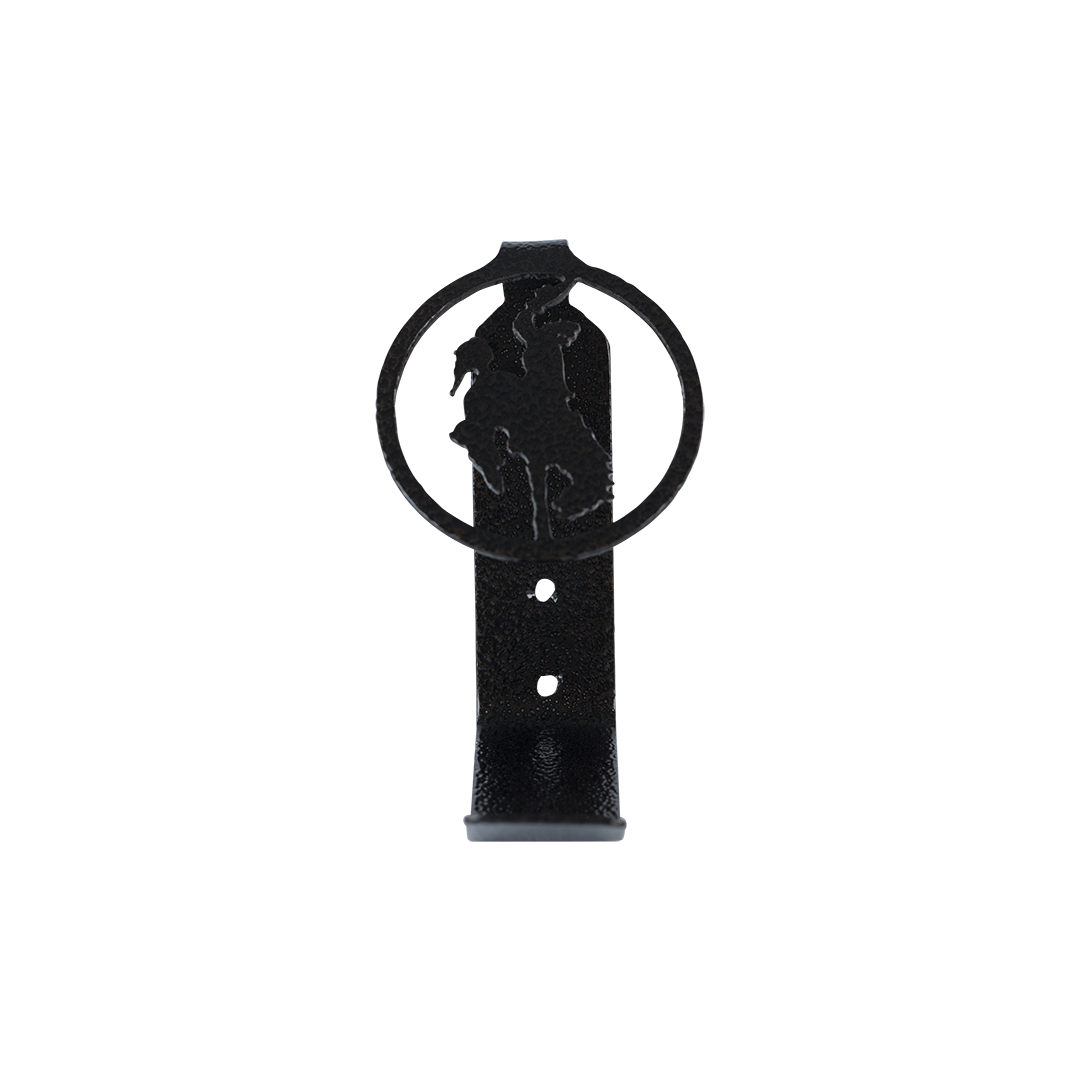 Rearing Horse Hat Hook - Arena Cut - Black Hammer, hand-made steel by Allwayz Mags