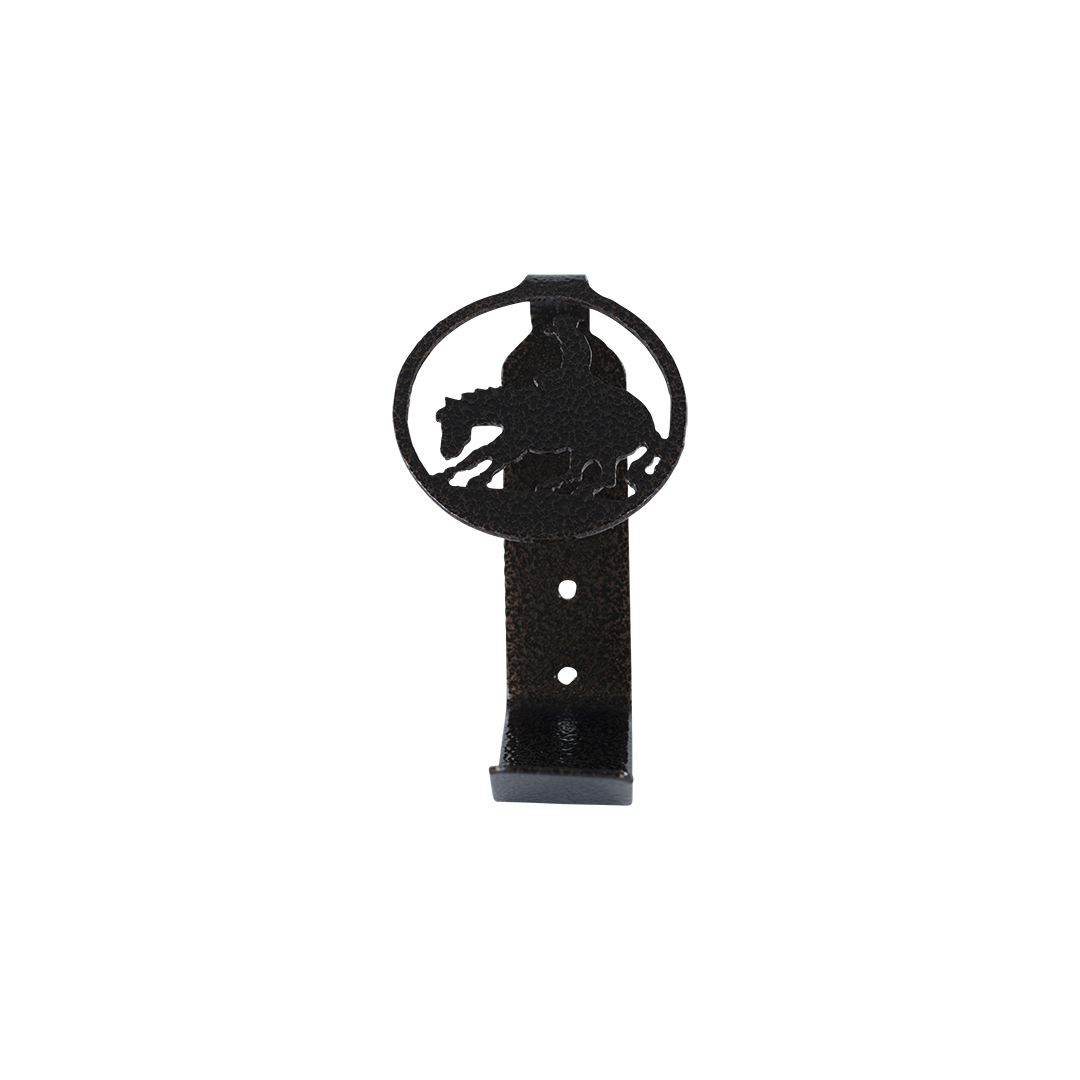 Bull Rider Hat Hook - Textured Black Steel - Black Hammer, hand-made steel by Allwayz Mags