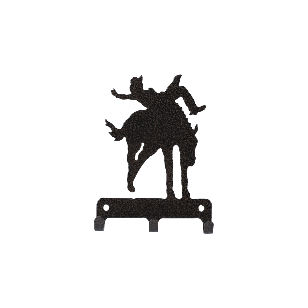 Bucking Bronc Key Holder Triple - Textured Black Steel - Coppervein, hand-made steel by Allwayz Mags