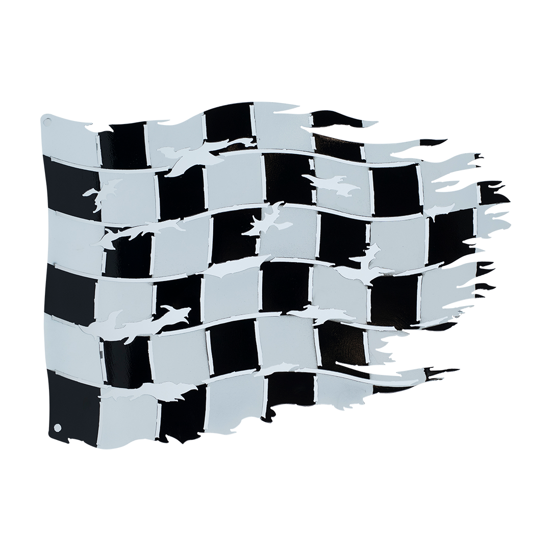 Racing Checkered Flag - Metal Sign