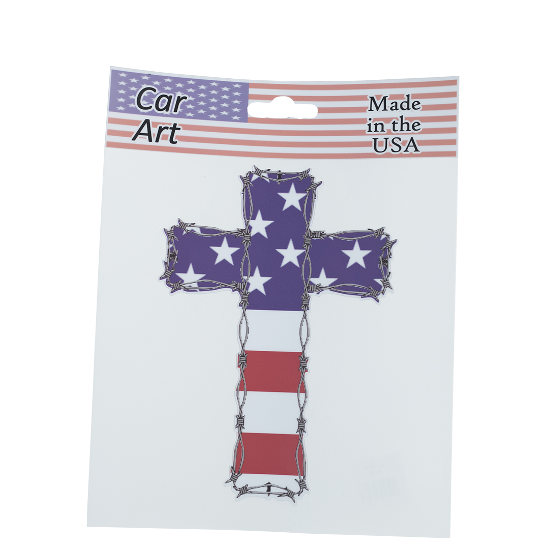 US Flag Barbed Wire - Vinyl Decal