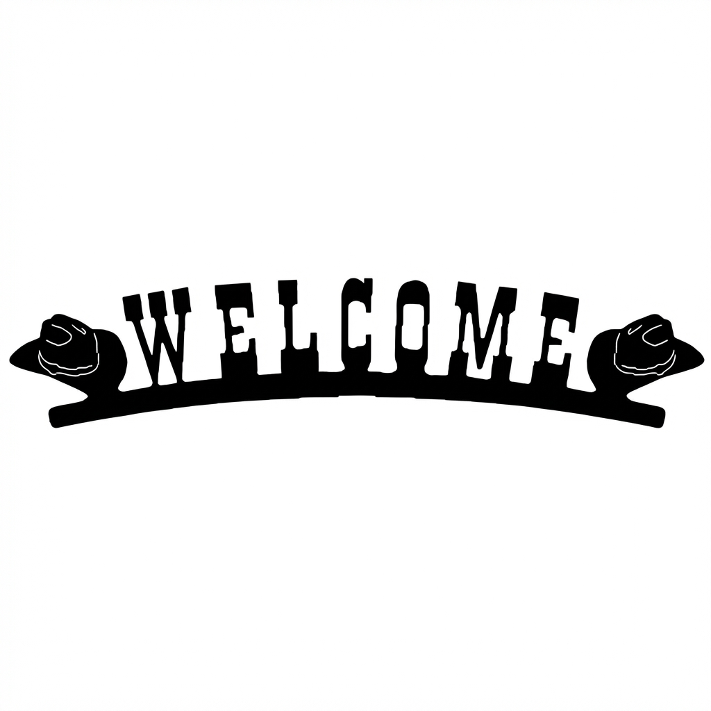 Arched Welcome Sign Hat