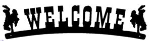 Arched Welcome Sign Wyo Bronc