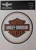 Harley Davidson Orange and Black - Vinyl Decal