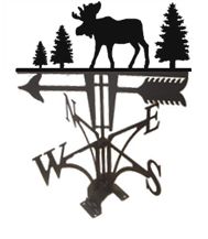 MOOSE/TREES METAL WEATHERVANE