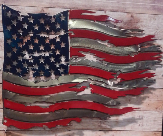 USA Flag. Red / Blue / Silver