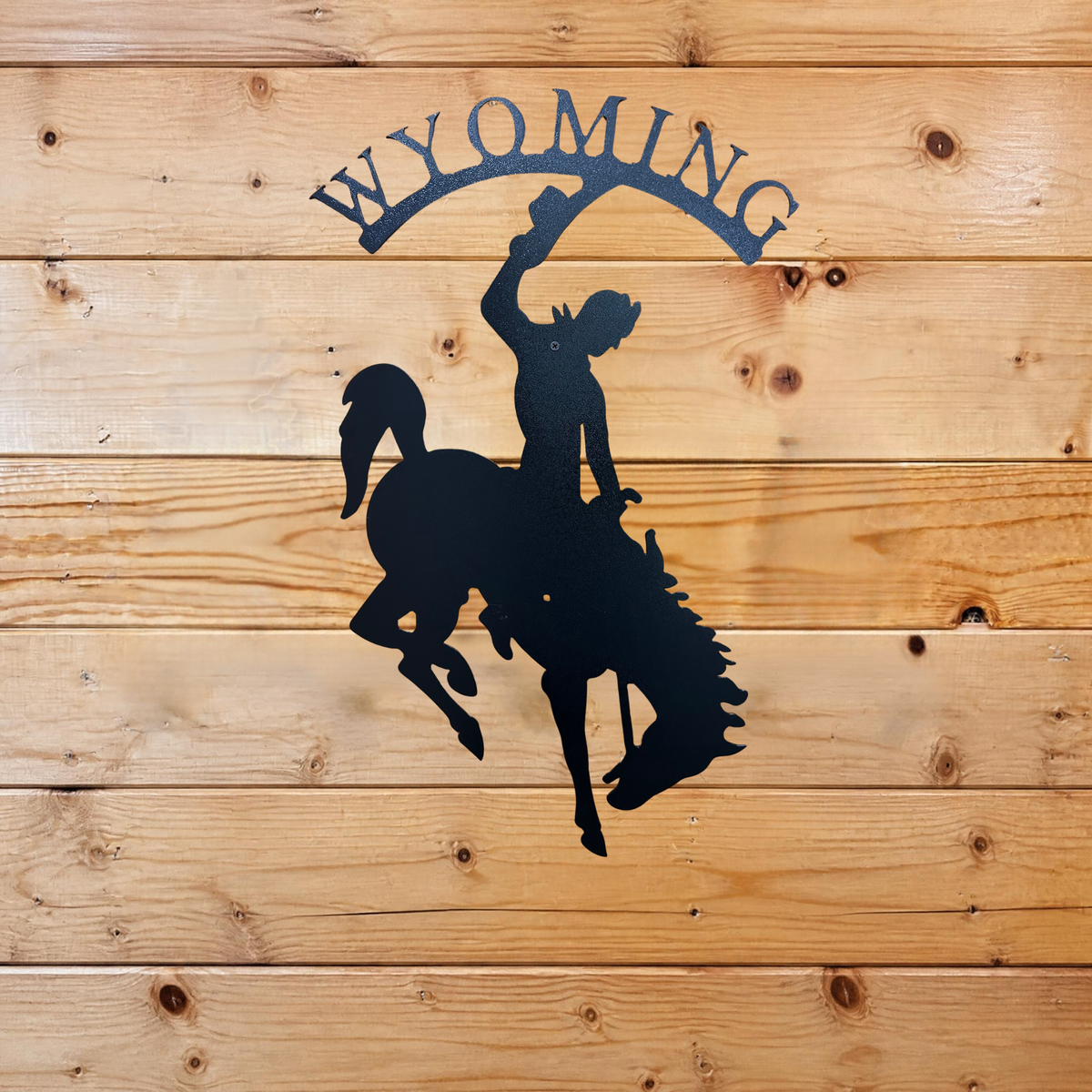 Wyoming Bronc with Wyoming Arched on top