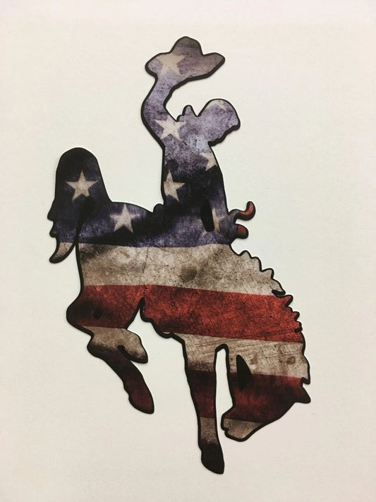 Bronc Red White & Blue - Decals