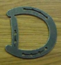 Horse shoe letter D unfinished