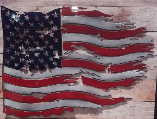 USA tattered Flag (Red, White and Blue) Old Glory