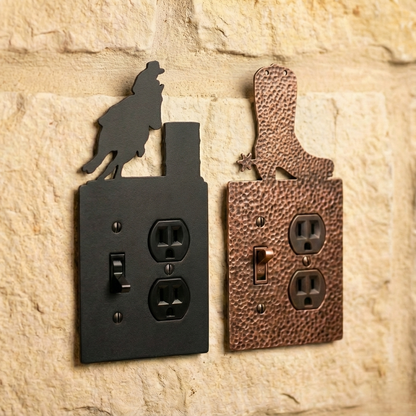 Metal switch and outlet combo covers in Black Hammertone and Coppervein – AllwayzMags