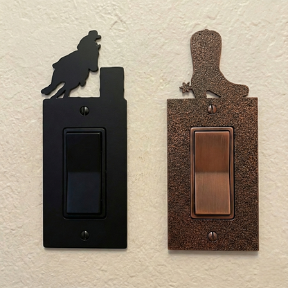 Metal rocker switch covers, single size, in Black Hammertone and Coppervein – AllwayzMags