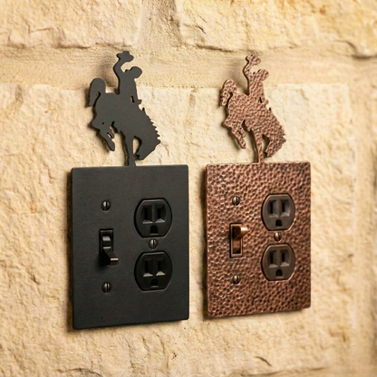 Metal switch and outlet combo covers in Black Hammertone and Coppervein – AllwayzMags