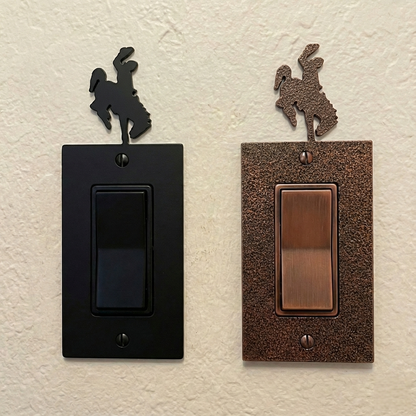 Metal rocker switch covers, single size, in Black Hammertone and Coppervein – AllwayzMags