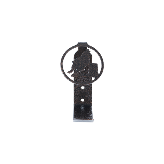 Cutting Horse Hat Hook - Textured Black Steel - Black Hammer, hand-made steel by Allwayz Mags