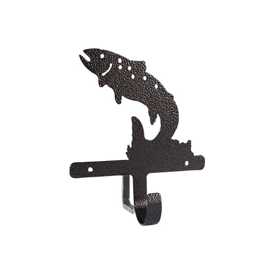Trout Jump Key Holder - Textured Black Steel - Coppervein, hand-made steel by Allwayz Mags
