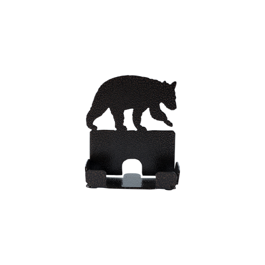 Bear Business Card Holder - Textured Black Steel - Coppervein, hand-made steel by Allwayz Mags