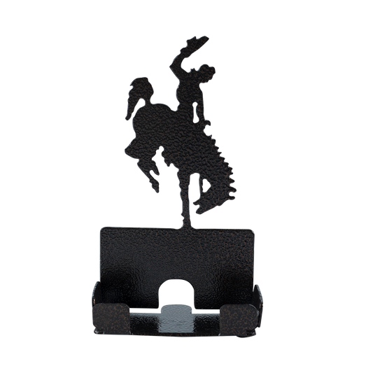 Bucking Bronco Business Card Holder - Textured Black Steel - Coppervein, hand-made steel by Allwayz Mags