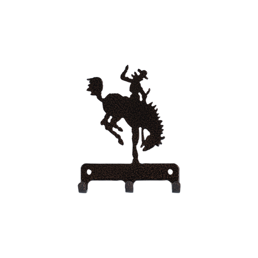 Bucking Bronc Key Holder Triple - Textured Black Steel - Coppervein, hand-made steel by Allwayz Mags