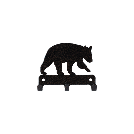Bear Key Holder Triple - Textured Black Steel - Coppervein, hand-made steel by Allwayz Mags
