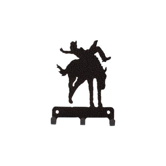Bucking Bronc Key Holder Triple - Textured Black Steel - Coppervein, hand-made steel by Allwayz Mags