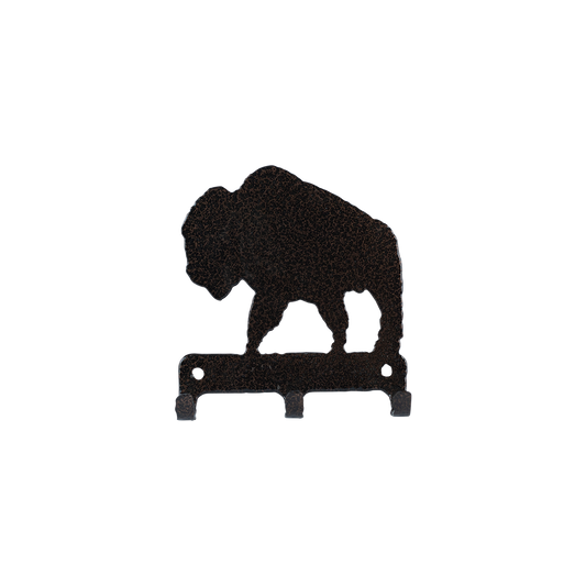 Bison Key Holder Triple - Textured Black Steel - Coppervein, hand-made steel by Allwayz Mags