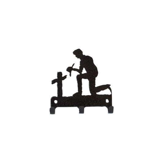 Graveside Cowboy Triple Key Holder - Textured Black Steel - Coppervein, hand-made steel by Allwayz Mags