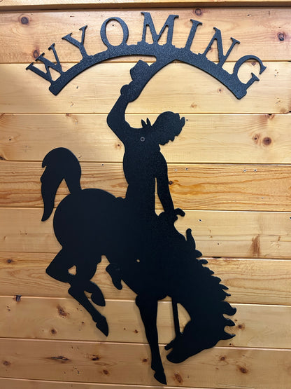 Wyoming Bronc with Wyoming Arched on top