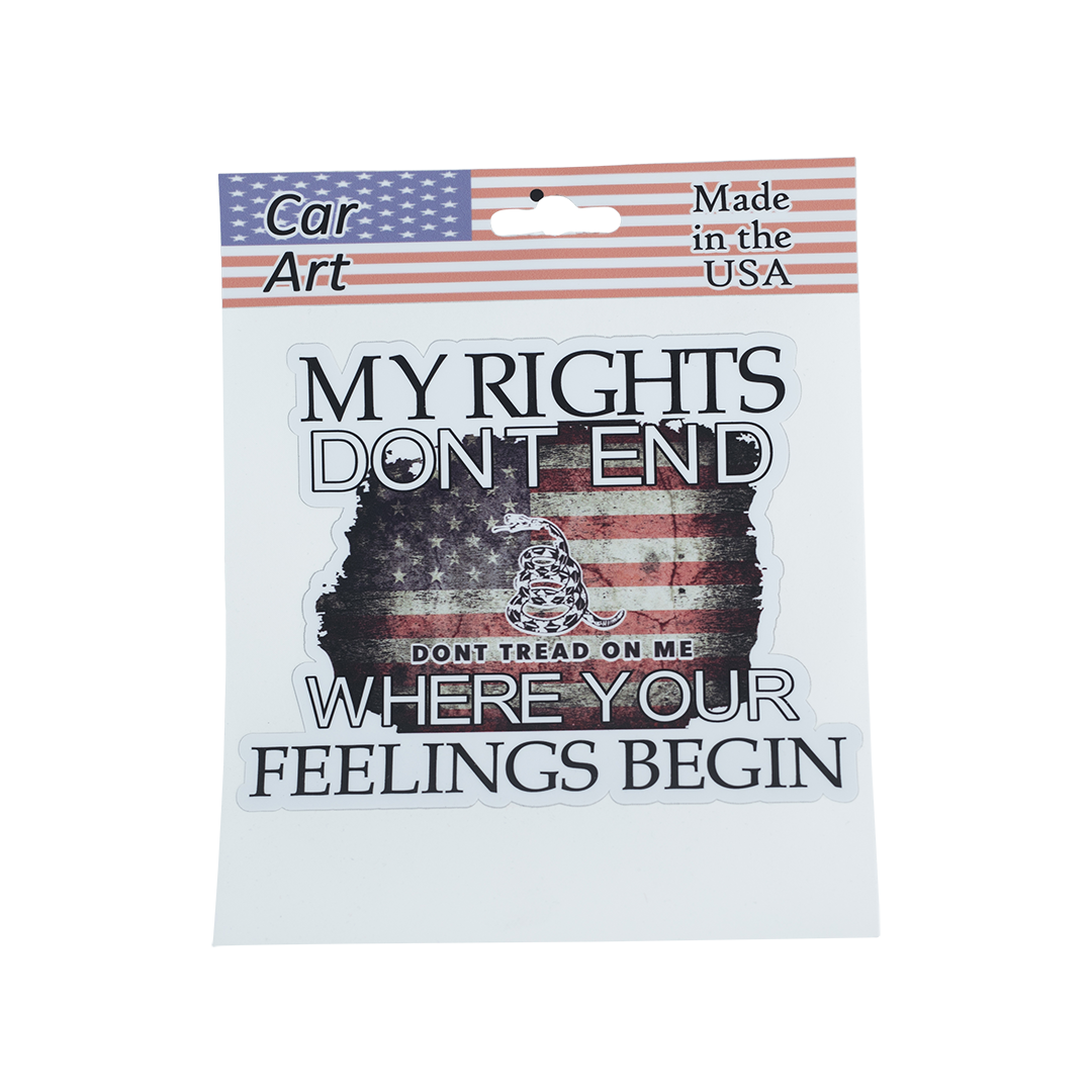 My Rights Don't End - Vinyl Decal – AllwayzMags