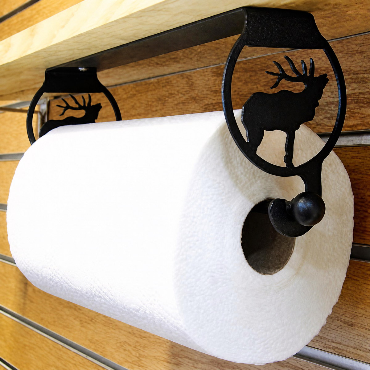 Paper towel holder with removable rod – laser-cut steel – AllwayzMags