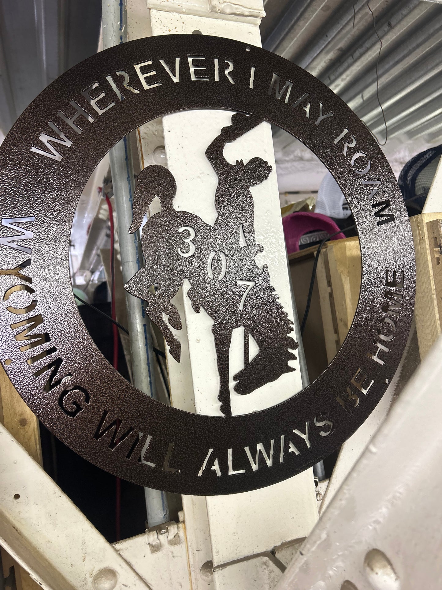 Wherever I Roam Round Sign With 307