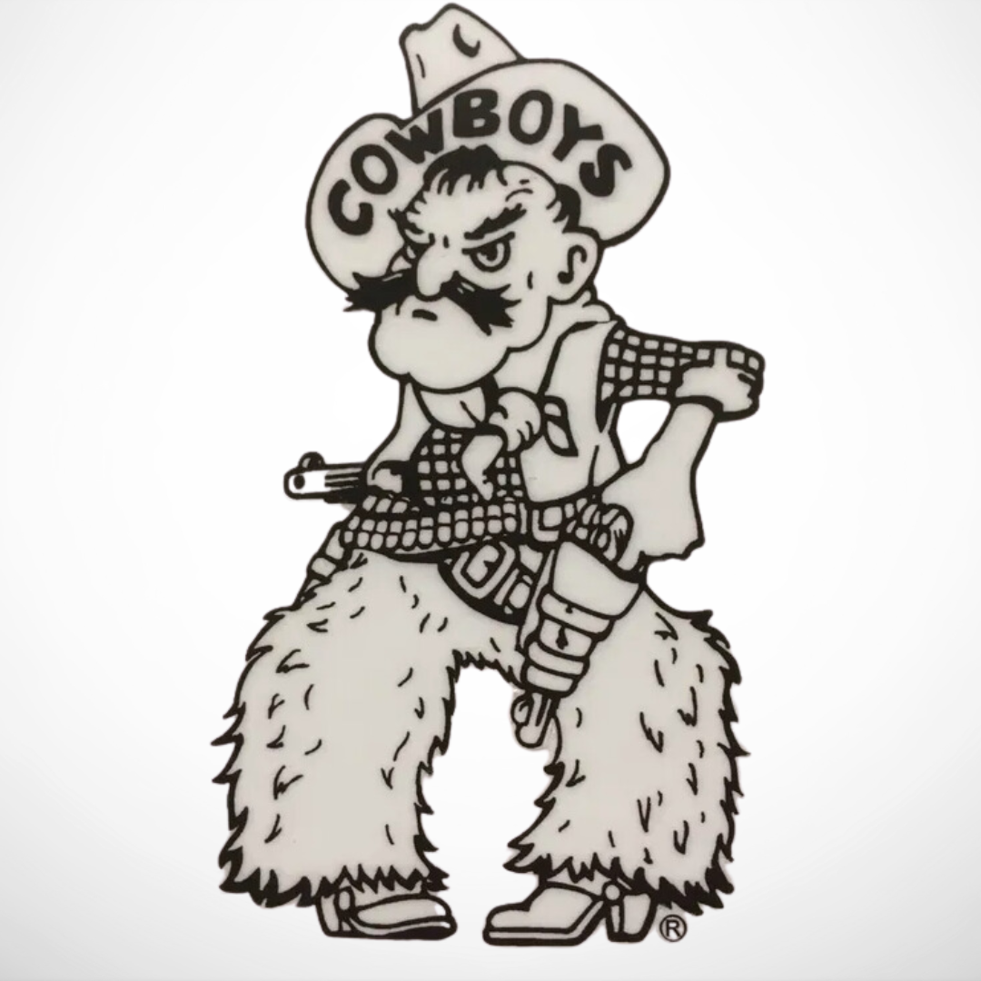 Pistol Pete Black & White - Vinyl Decal