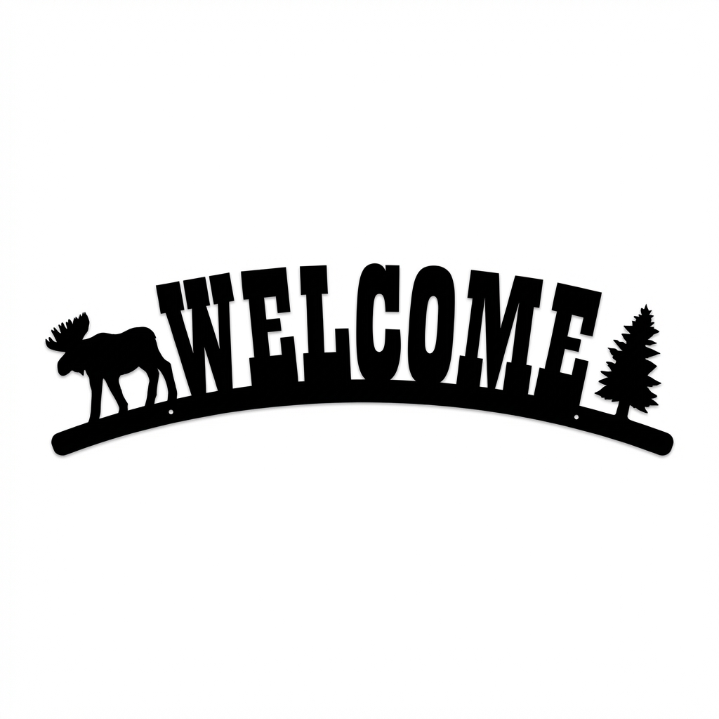 Arched Welcome Sign Elk 2