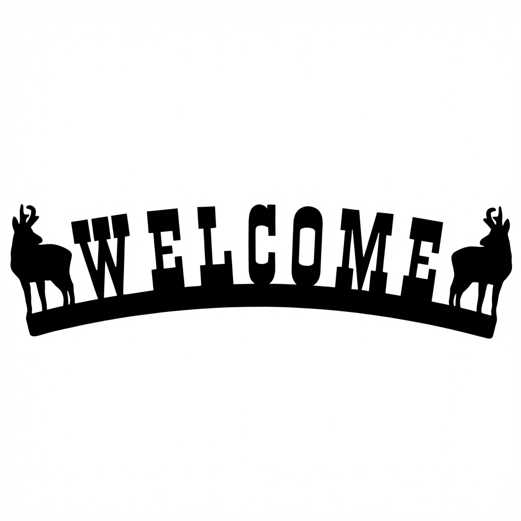 Arched Welcome Sign Whitetail 2