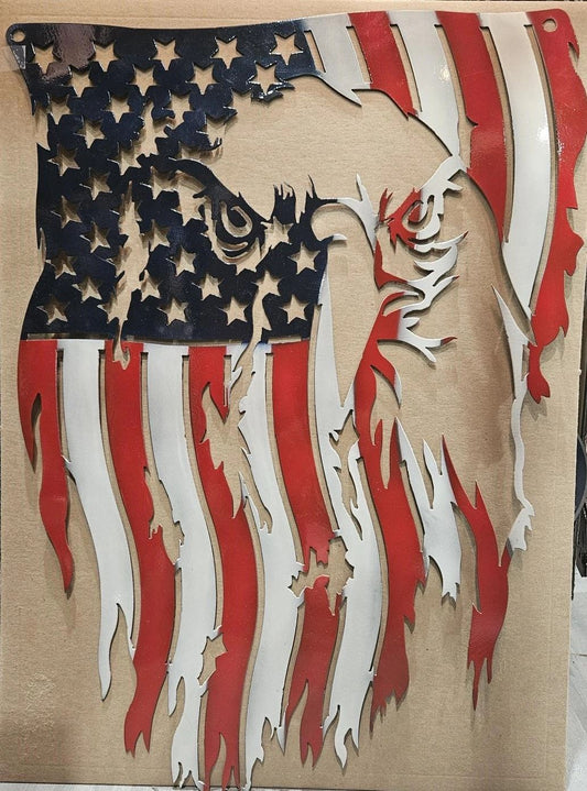 Eagle Flag - Red White Blue