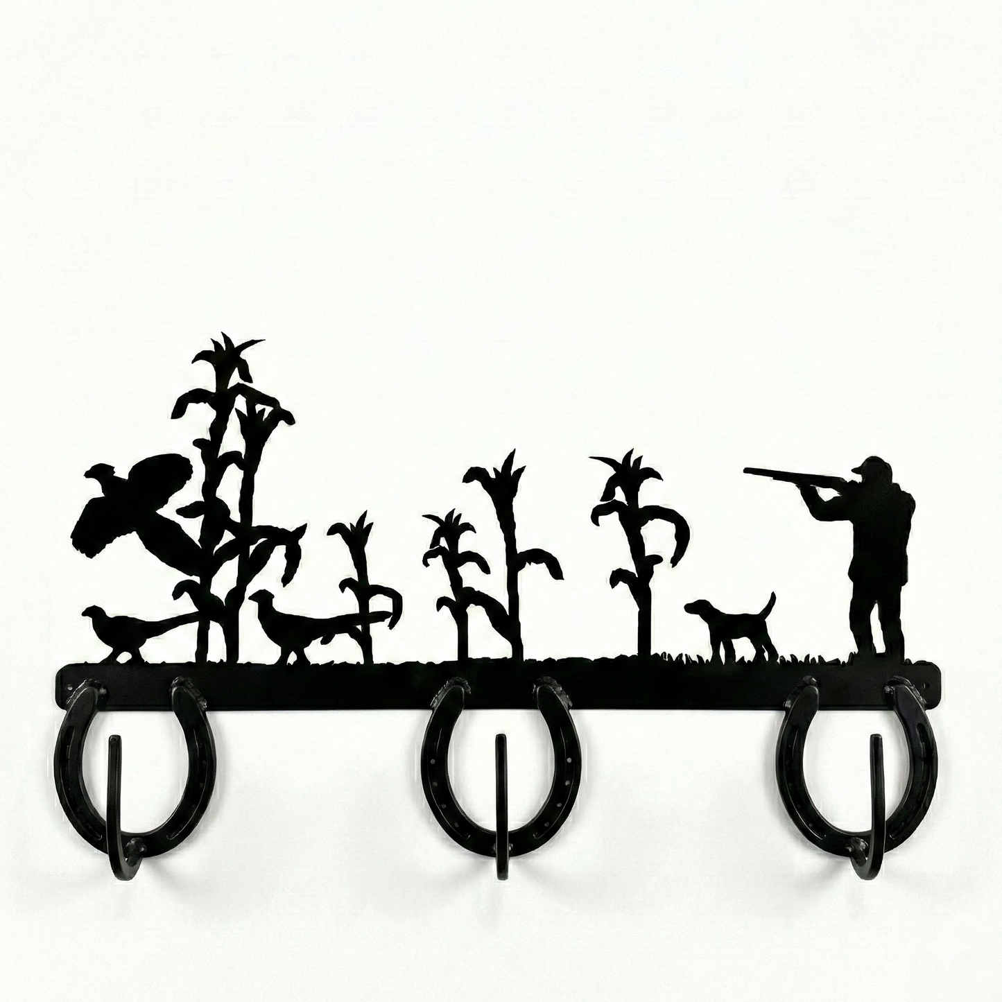 Three Hook Coat Rack - Horseshoe Style Hook