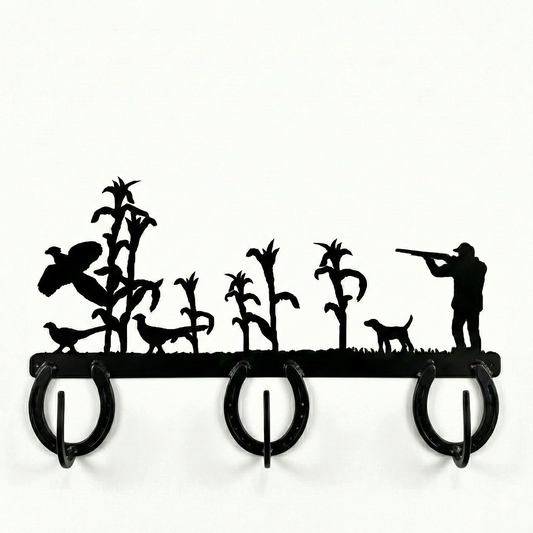 Three Hook Coat Rack - Horseshoe Style Hook