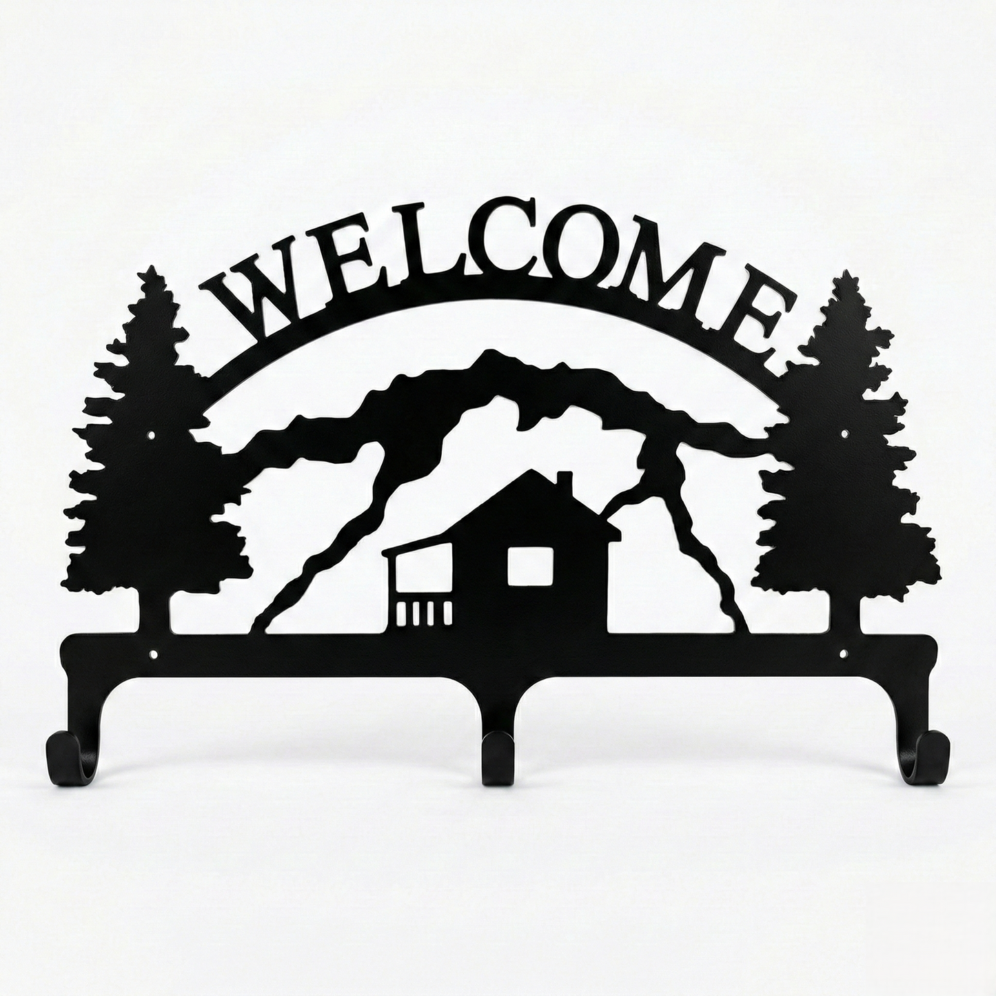 Cabin Welcome Coat Rack Three Hooks