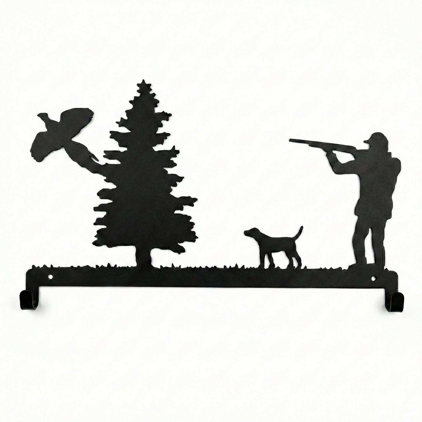 Two Hook Coat Rack - Rolled Metal Hook