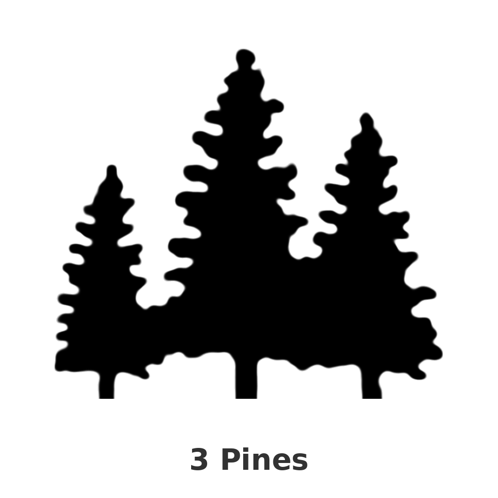 3 Pines design silhouette – Arched Welcome Sign (photo coming soon)